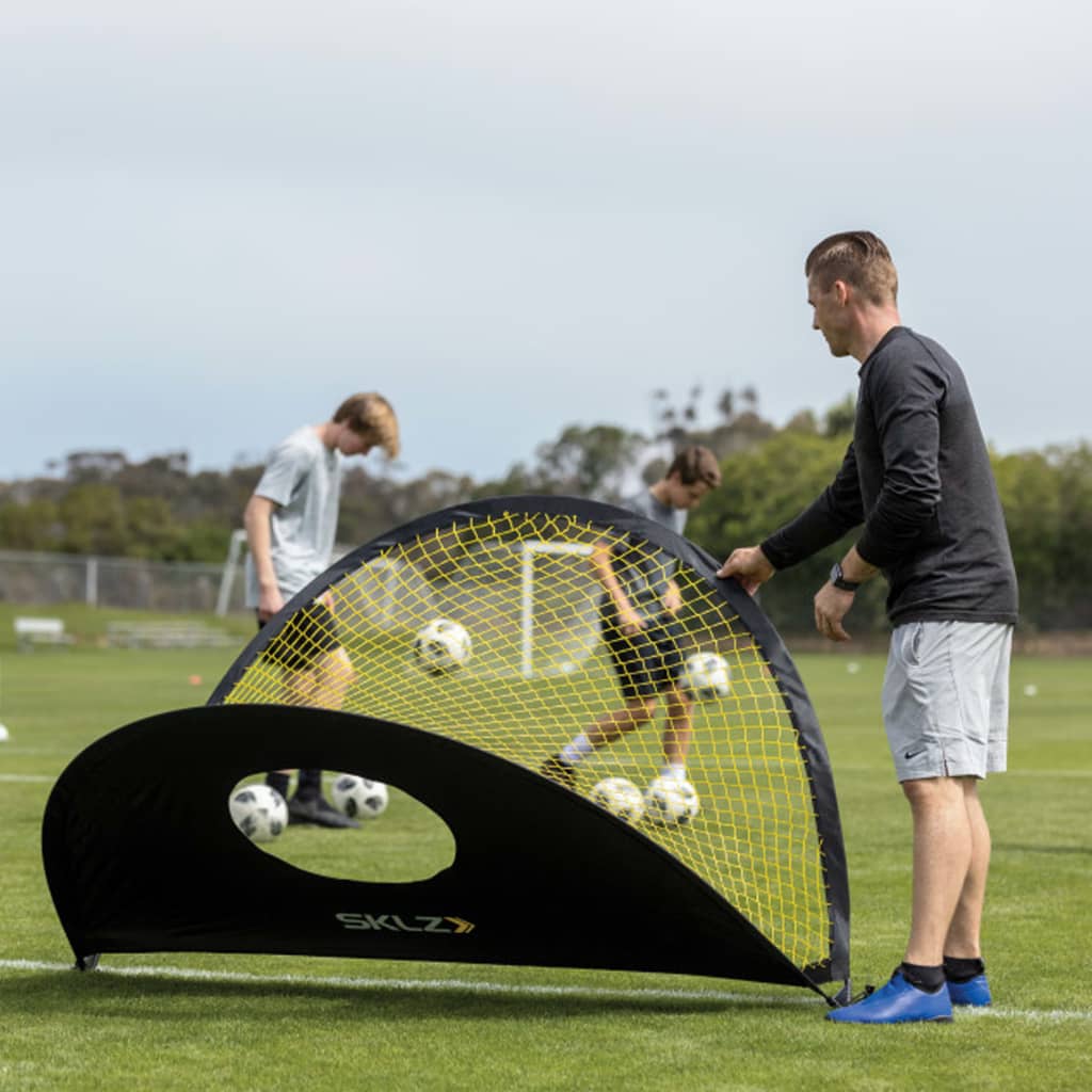Pop-up fotbollsmål 183x122 cm svart