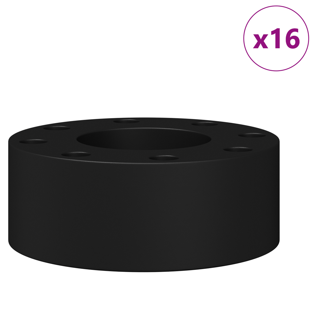 Foosball Bord Bumpers 16 pcs Svart 2,7 x 2,7 x 1,3 cm TPE
