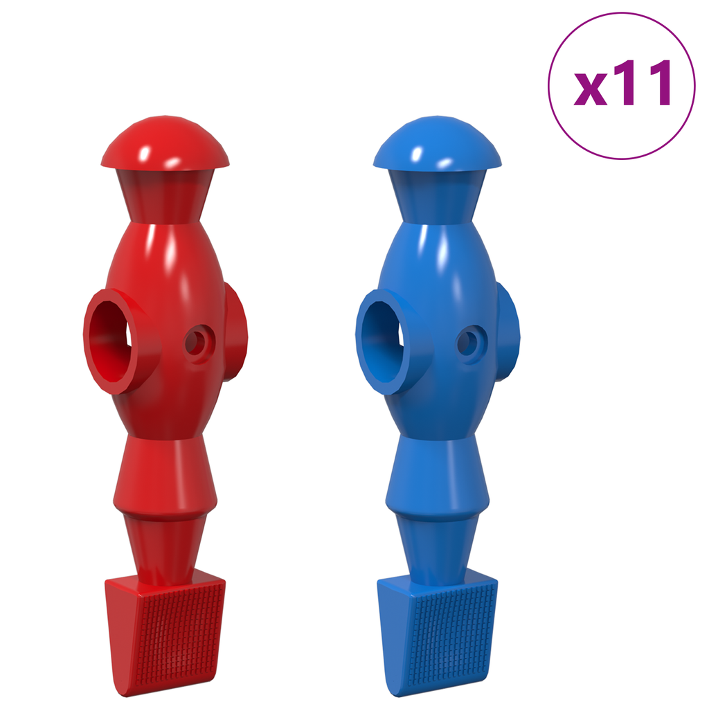 Fotbollstabellspelare 22 pcs Blå och Röd 2,4 x 2,1 x 9,7 cm PP