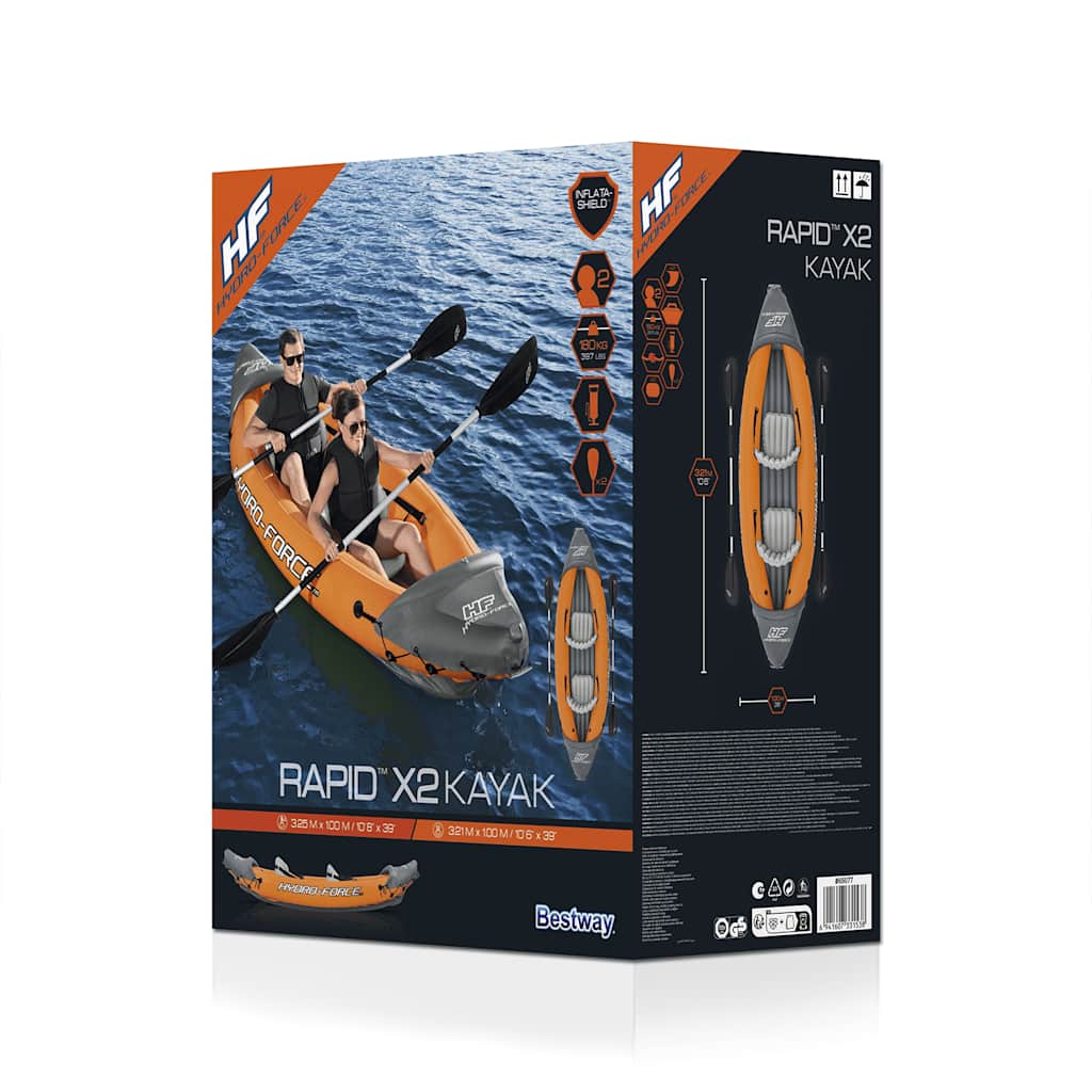 Uppblåsbar kajak Hydro-Force Rapid x2 med tillbehör