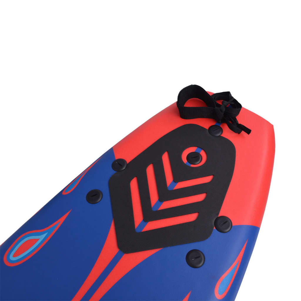 Surfbräda blå och röd 170 cm