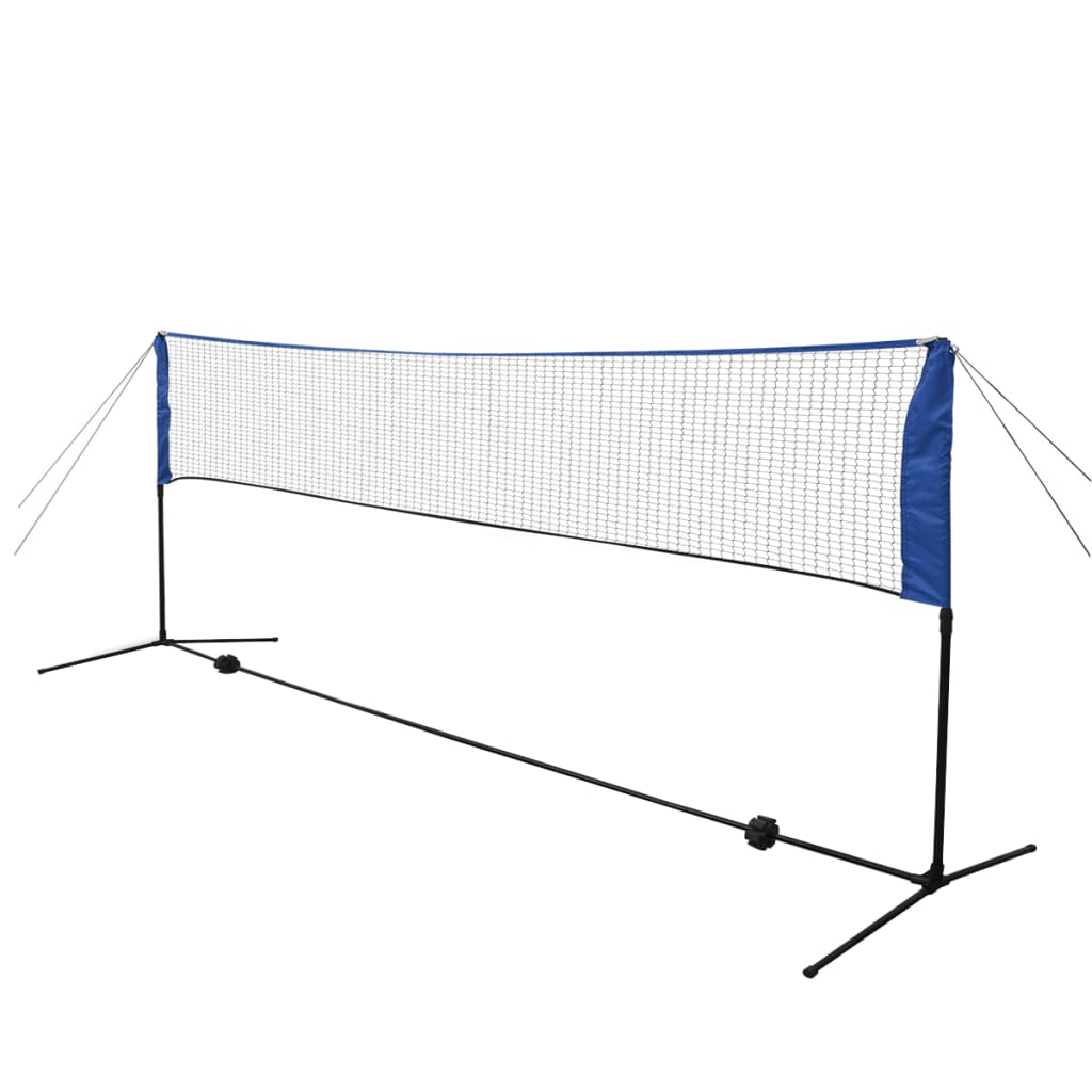 Badmintonnät med fjäderbollar 300x155 cm