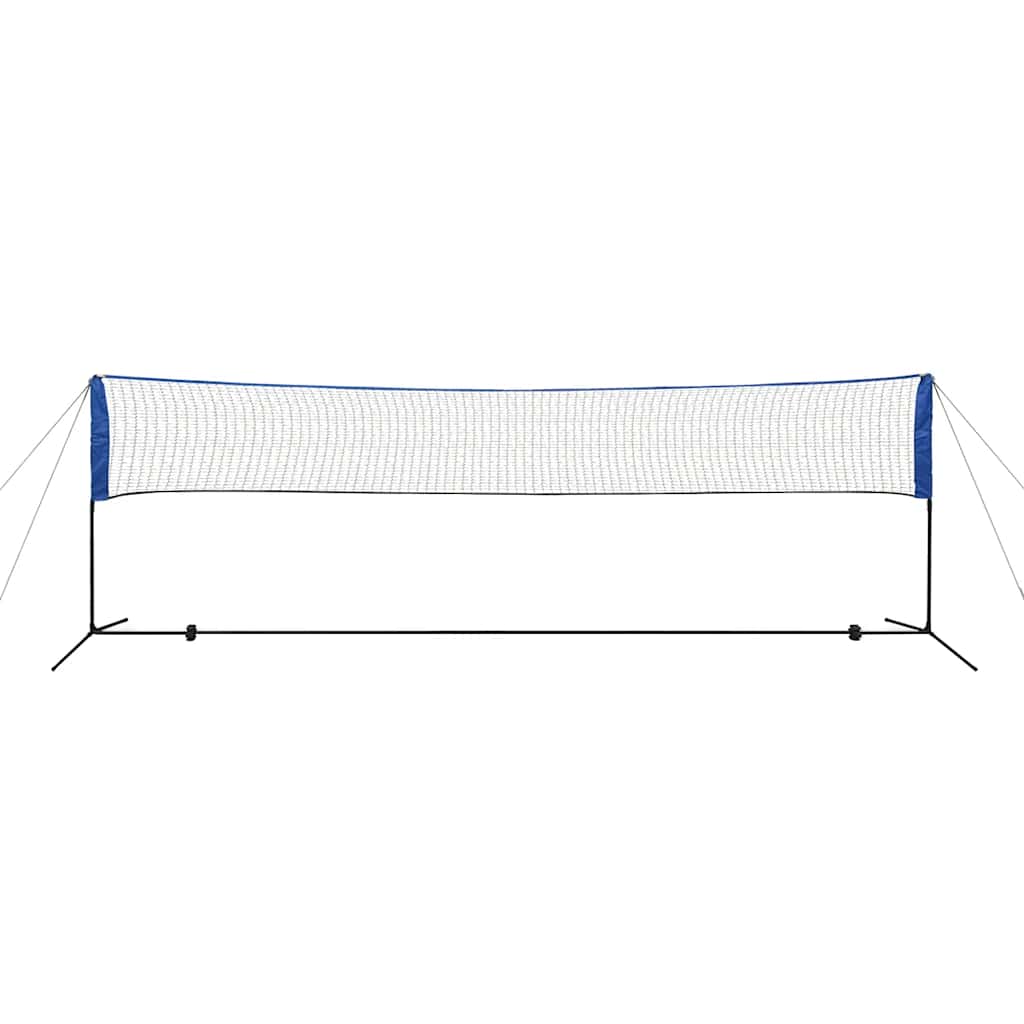 Badmintonnät med fjäderbollar 500x155 cm