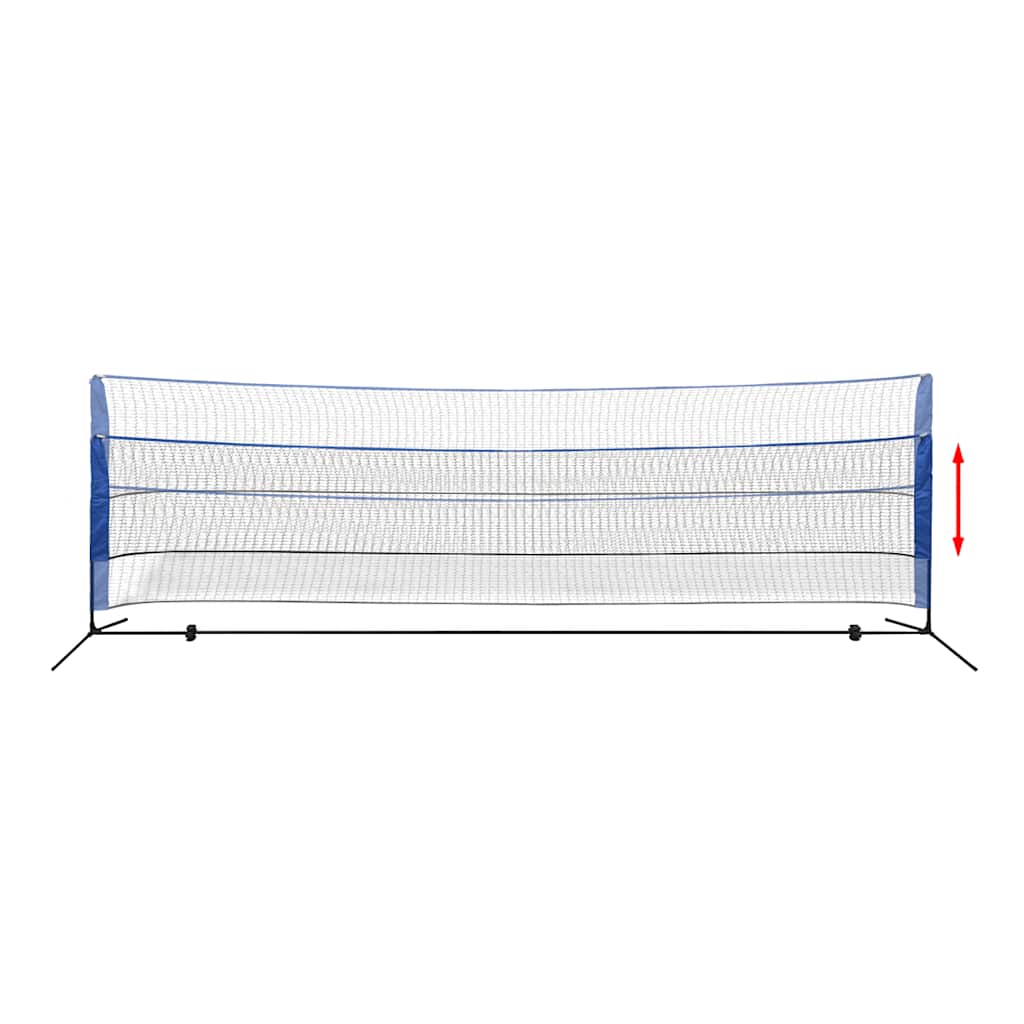 Badmintonnät med fjäderbollar 500x155 cm