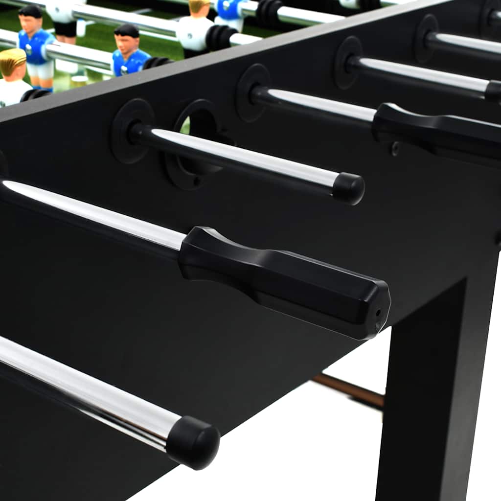 Fotbollsbord stål 60 kg 140x74,5x87,5 cm svart