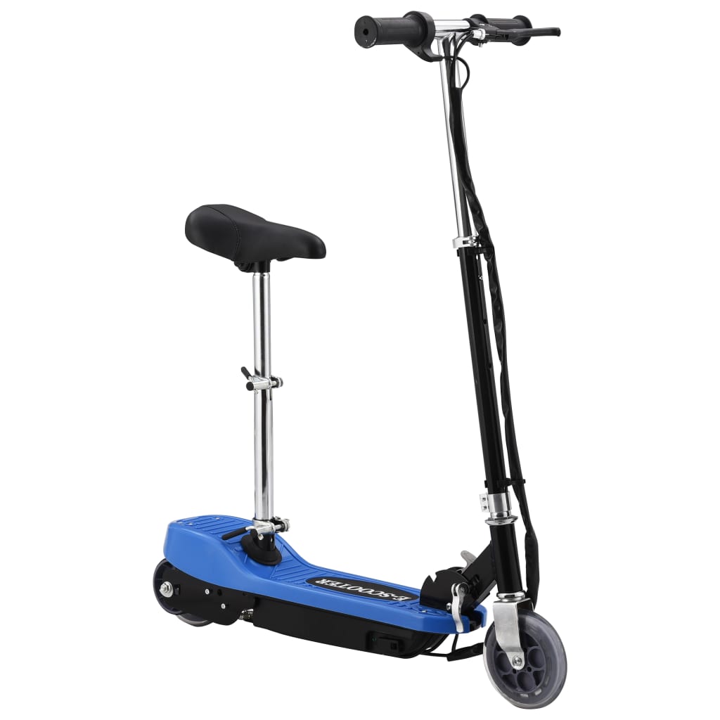 Elektrisk sparkcykel med sadel 120 W blå
