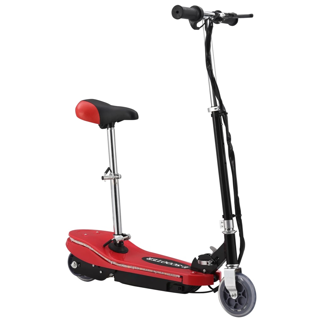 Sparkcykel med sits och LEDs för barn 120 W röd