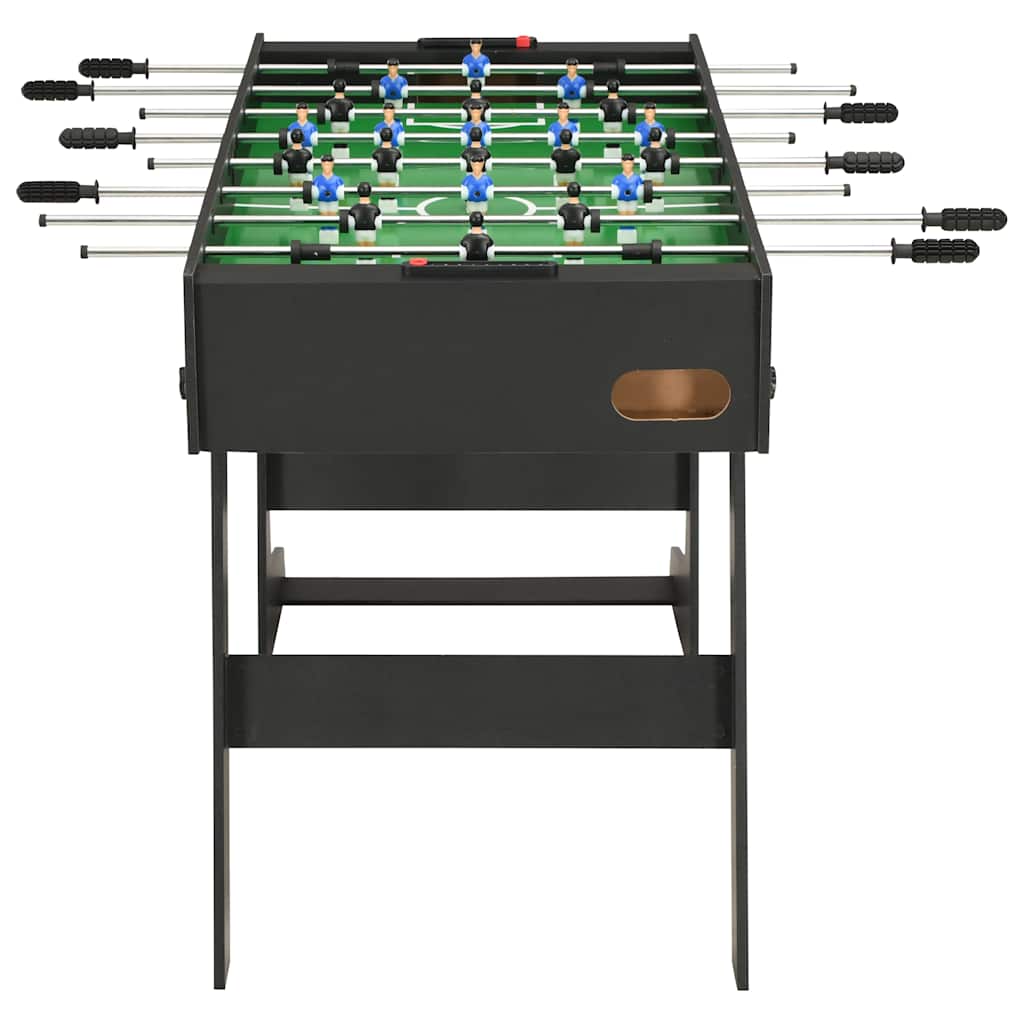 Fotbollsbord hopfällbart 121x61x80 cm svart