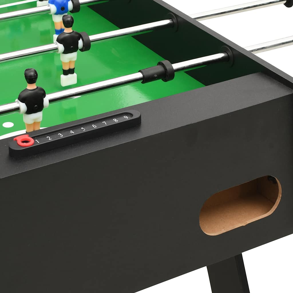 Fotbollsbord hopfällbart 121x61x80 cm svart