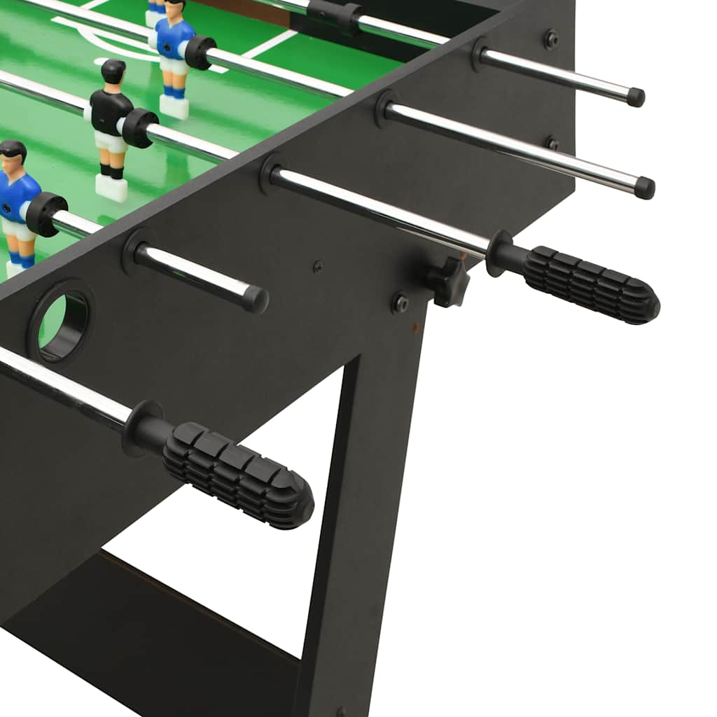 Fotbollsbord hopfällbart 121x61x80 cm svart