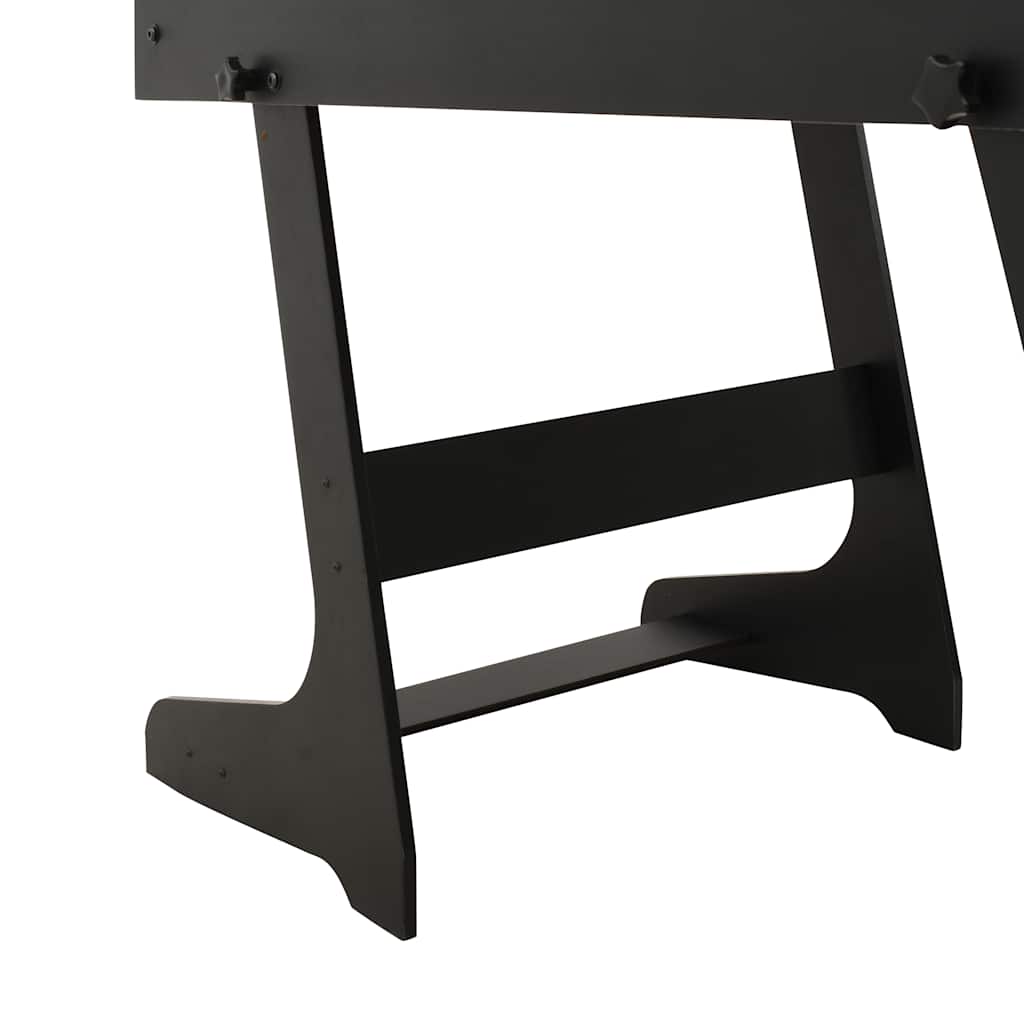 Fotbollsbord hopfällbart 121x61x80 cm svart