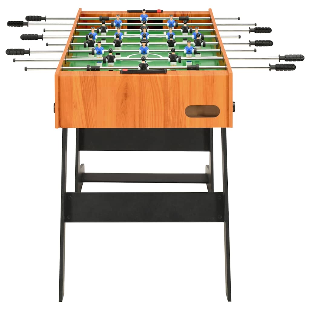 Fotbollsbord hopfällbart 121x61x80 cm ljusbrun