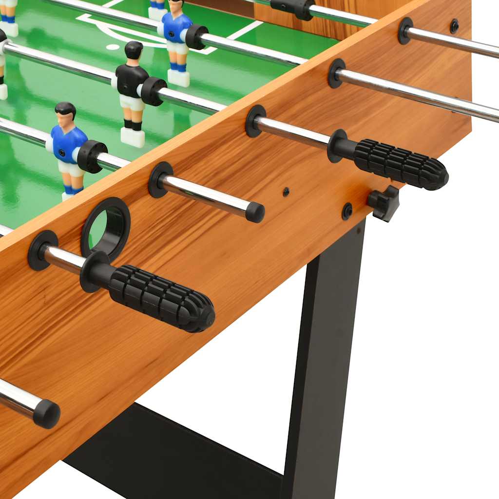 Fotbollsbord hopfällbart 121x61x80 cm ljusbrun
