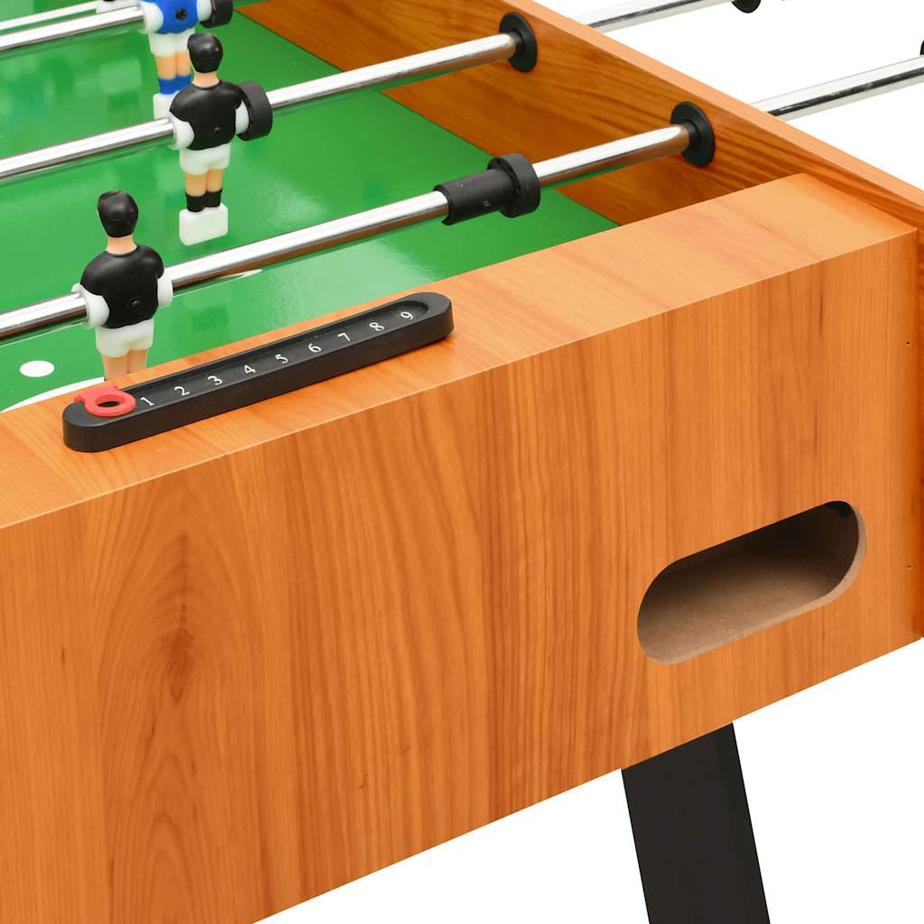 Fotbollsbord hopfällbart 121x61x80 cm ljusbrun