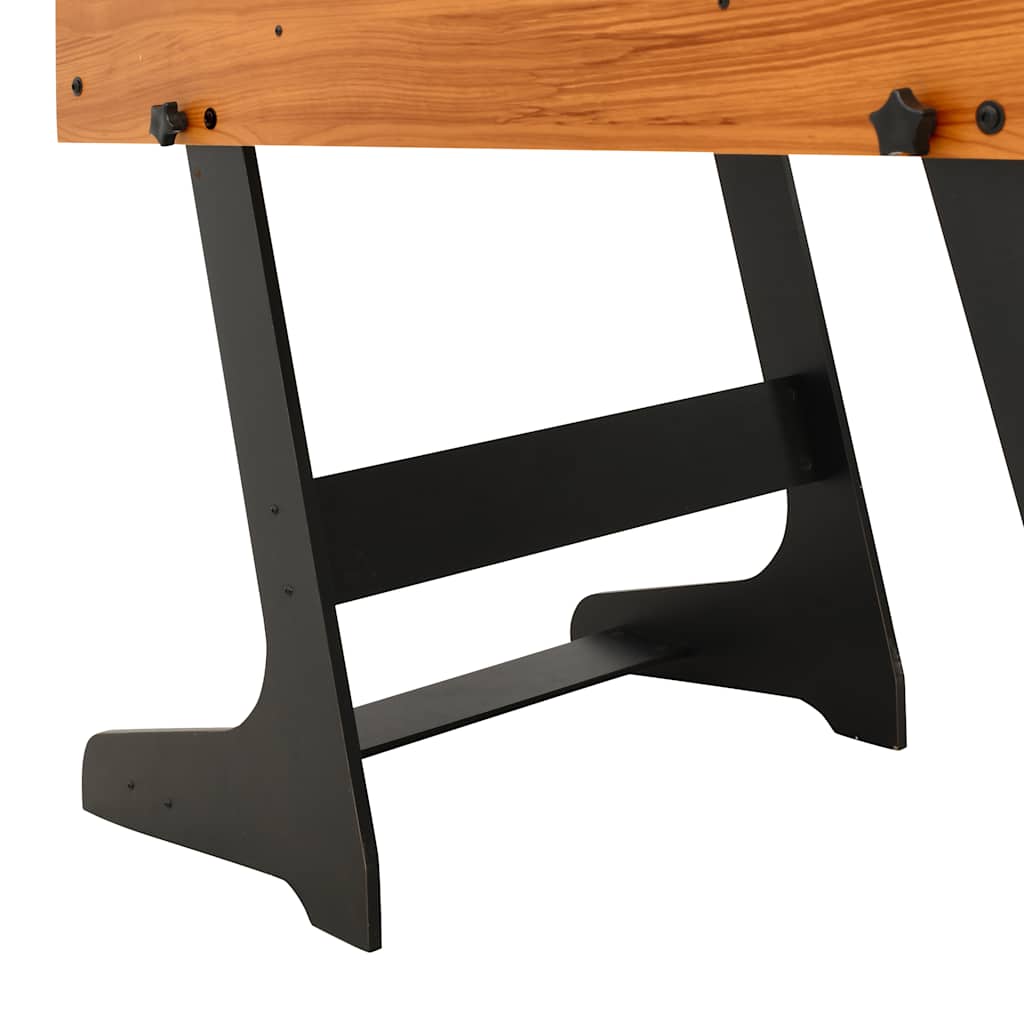Fotbollsbord hopfällbart 121x61x80 cm ljusbrun