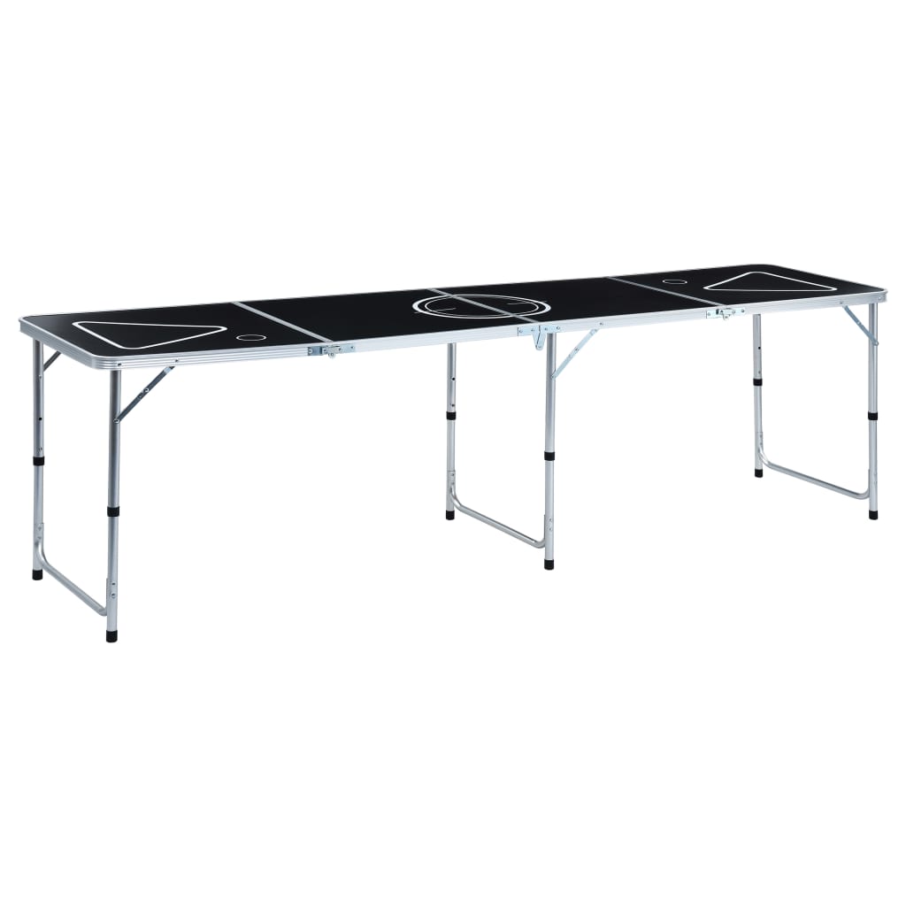 Hopfällbart ölpingisbord 240 cm svart