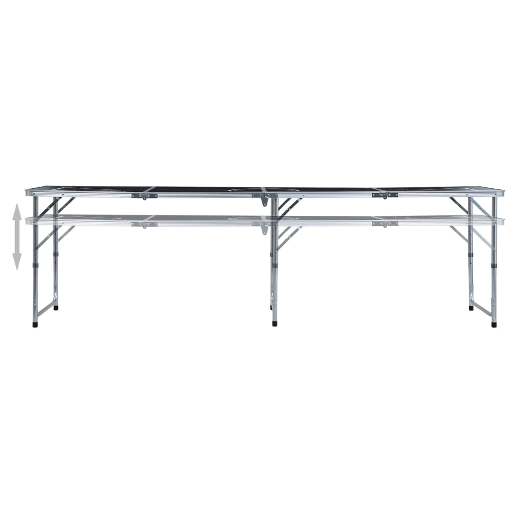 Hopfällbart ölpingisbord 240 cm svart