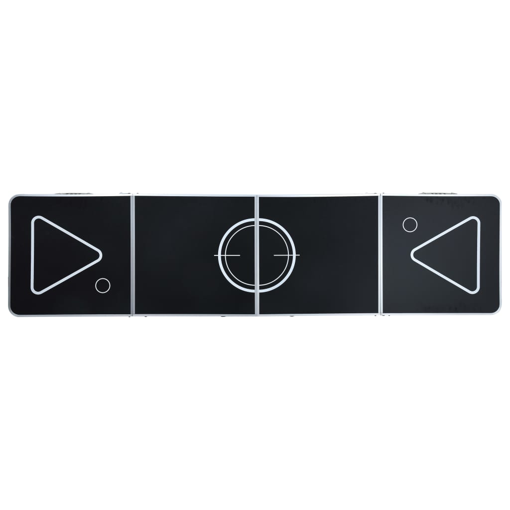 Hopfällbart ölpingisbord 240 cm svart
