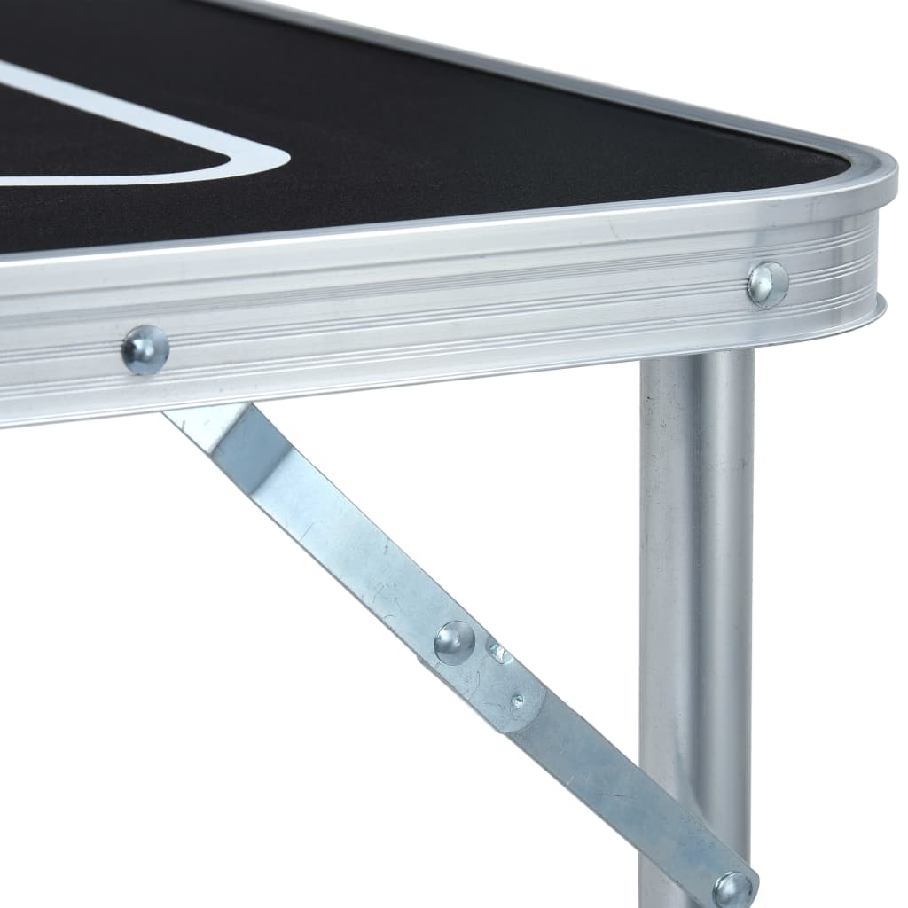 Hopfällbart ölpingisbord 240 cm svart