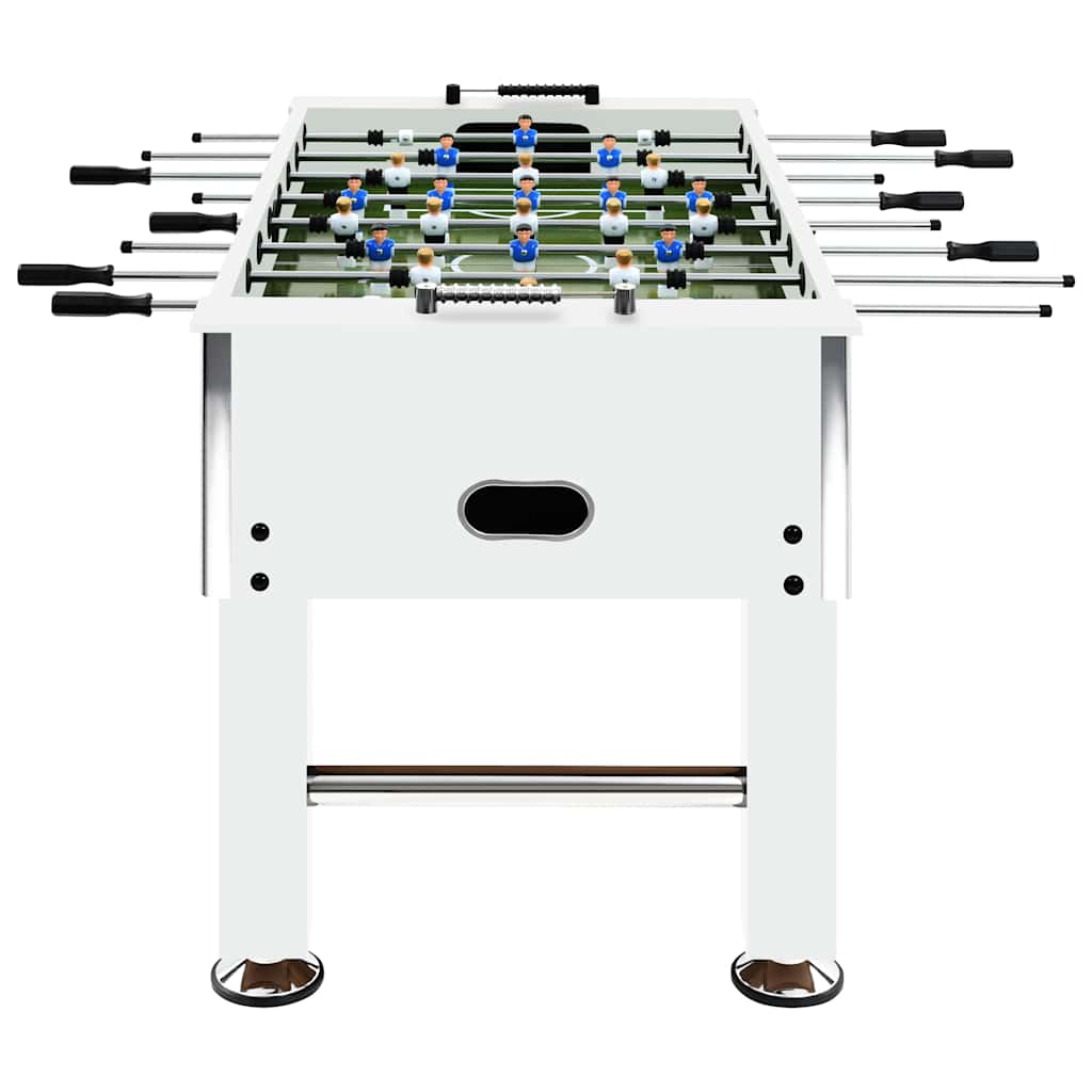Fotbollsbord stål 60 kg 140x74,5x87,5 cm vit