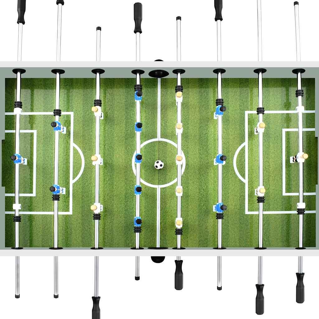 Fotbollsbord stål 60 kg 140x74,5x87,5 cm vit