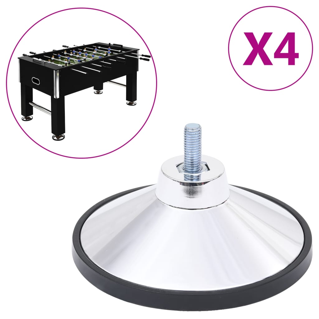 Fötter för fotbollsbord 4 st krom M10