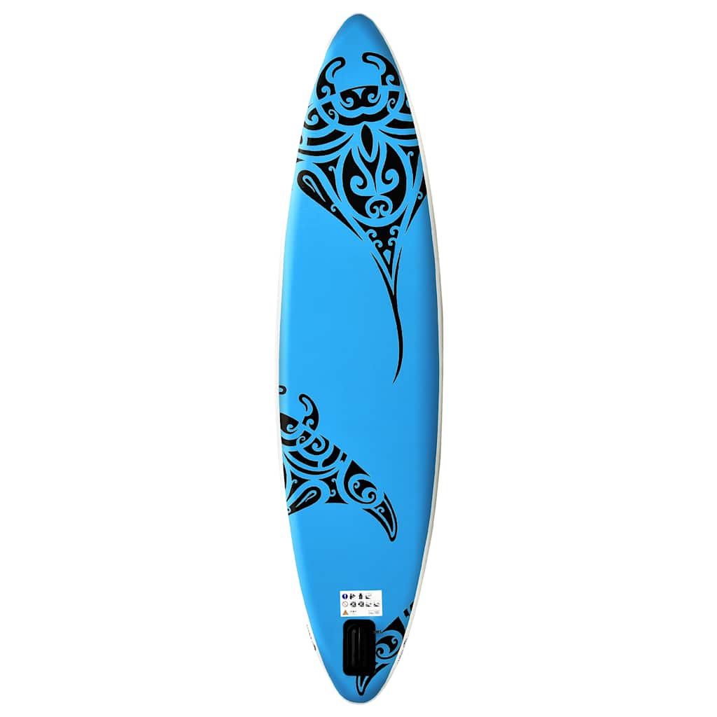 SUP-bräda uppblåsbar 320x76x15 cm blå