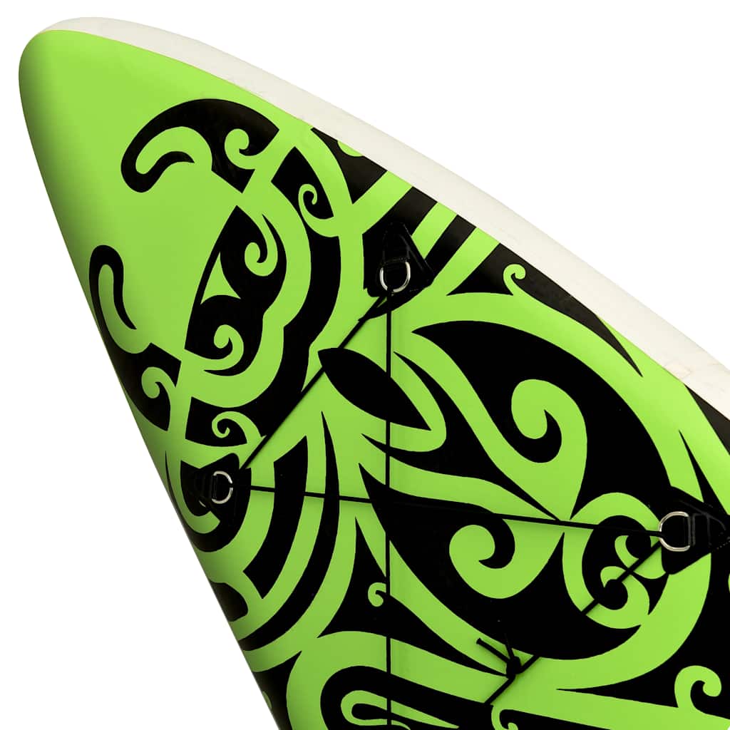 SUP-bräda uppblåsbar 305x76x15 cm grön