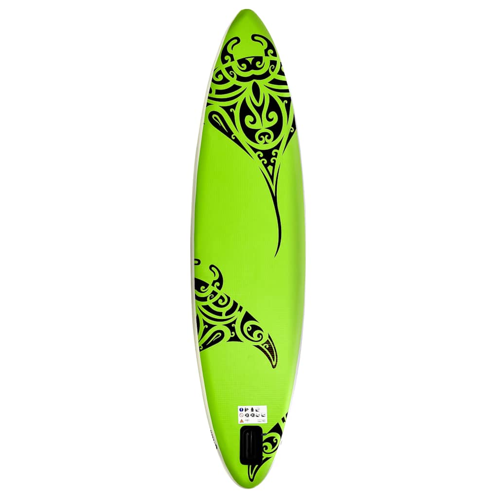 SUP-bräda uppblåsbar 320x76x15 cm grön