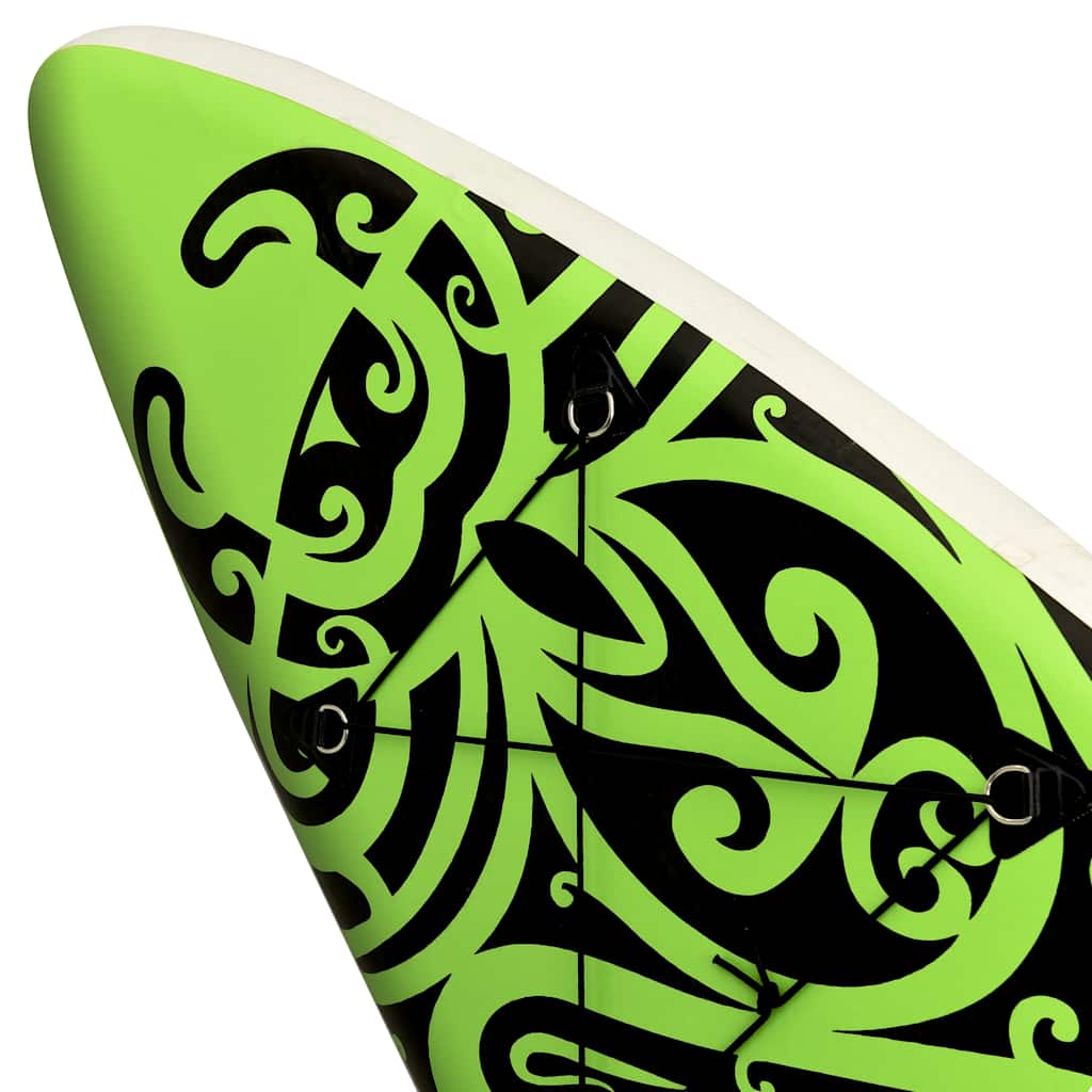 SUP-bräda uppblåsbar 366x76x15 cm grön