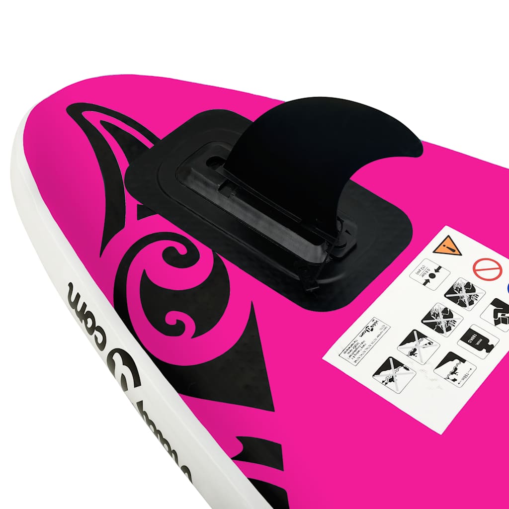 SUP-bräda uppblåsbar 366x76x15 cm rosa