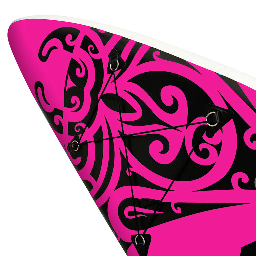 SUP-bräda uppblåsbar 366x76x15 cm rosa