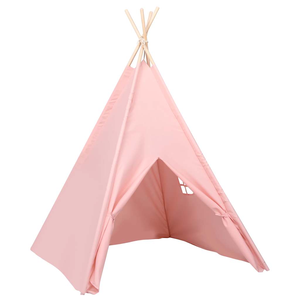 Tipitält för barn med väska peachskin rosa 120x120x150 cm