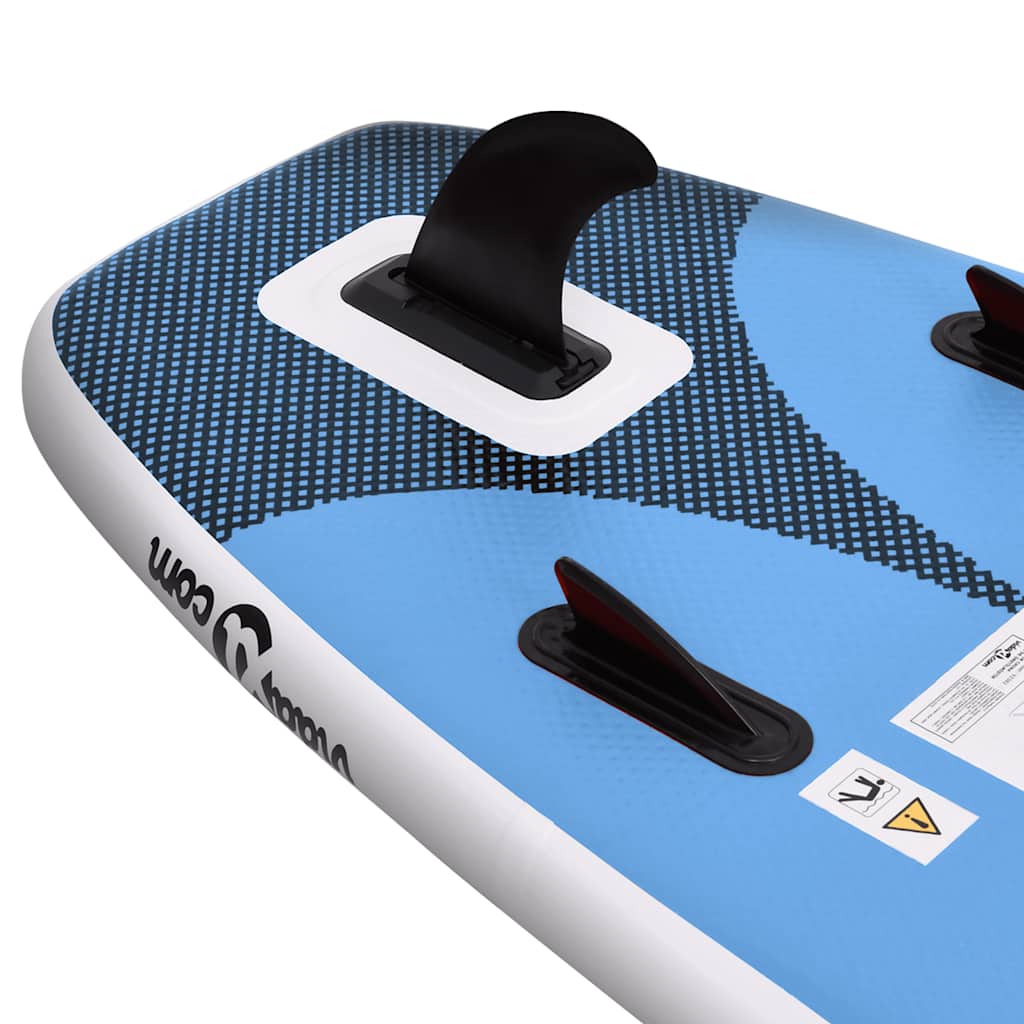 Upplåsbar SUP-bräda set blå 330x76x10 cm