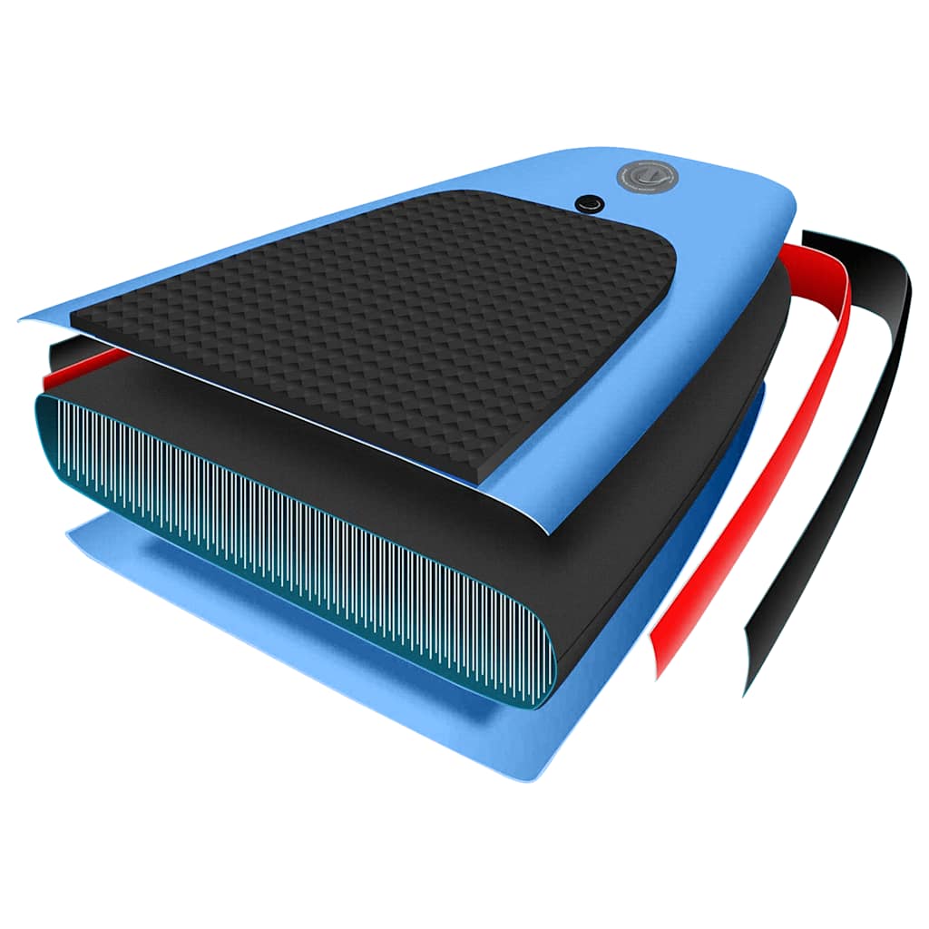 Upplåsbar SUP-bräda set blå 330x76x10 cm