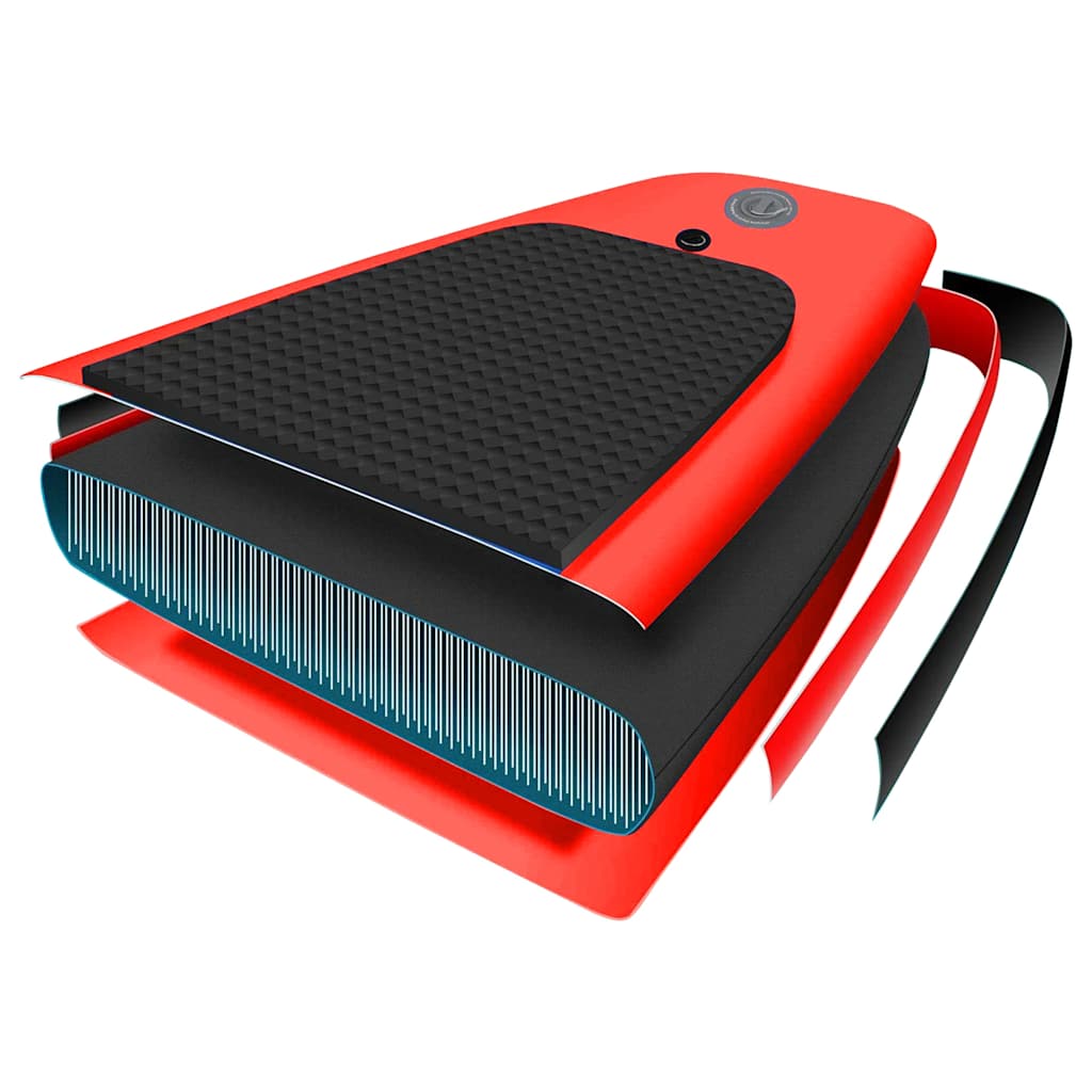 Upplåsbar SUP-bräda set röd 330x76x10 cm