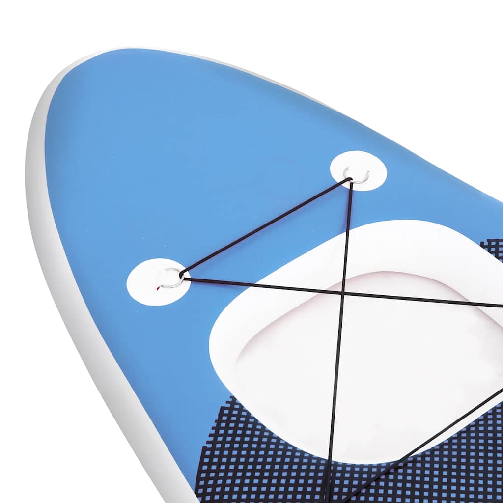 Upplåsbar SUP-bräda set blå 360x81x10 cm