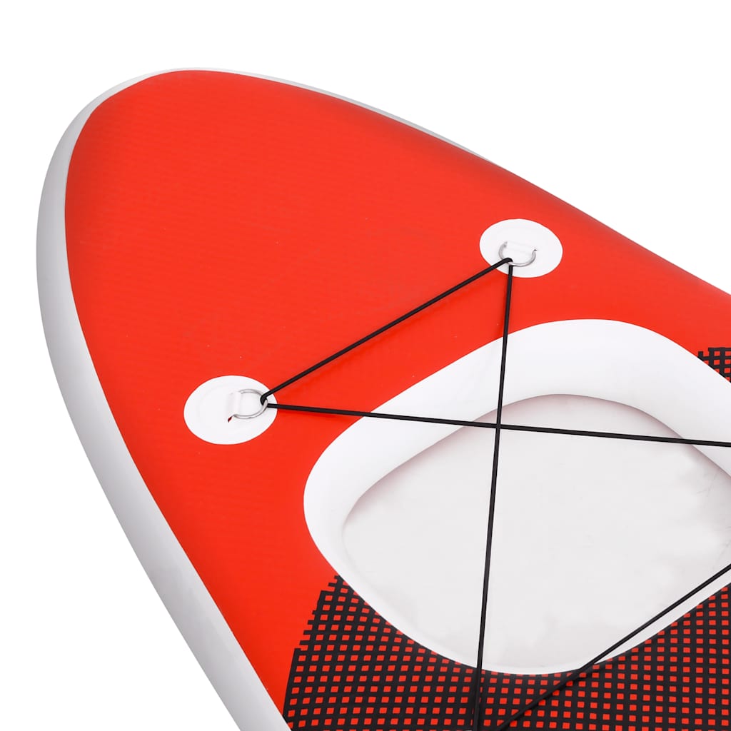Upplåsbar SUP-bräda set röd 360x81x10 cm