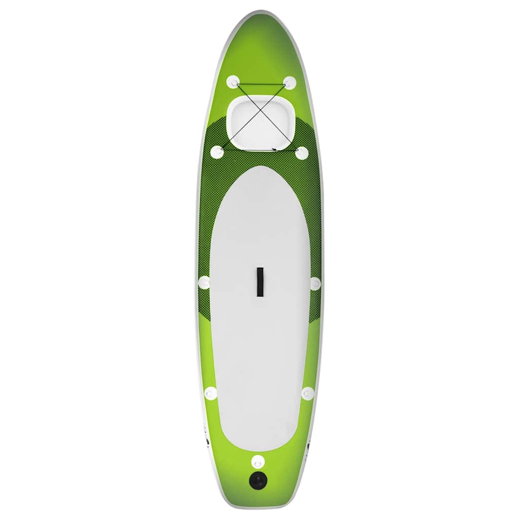 Upplåsbar SUP-bräda set grön 360x81x10 cm