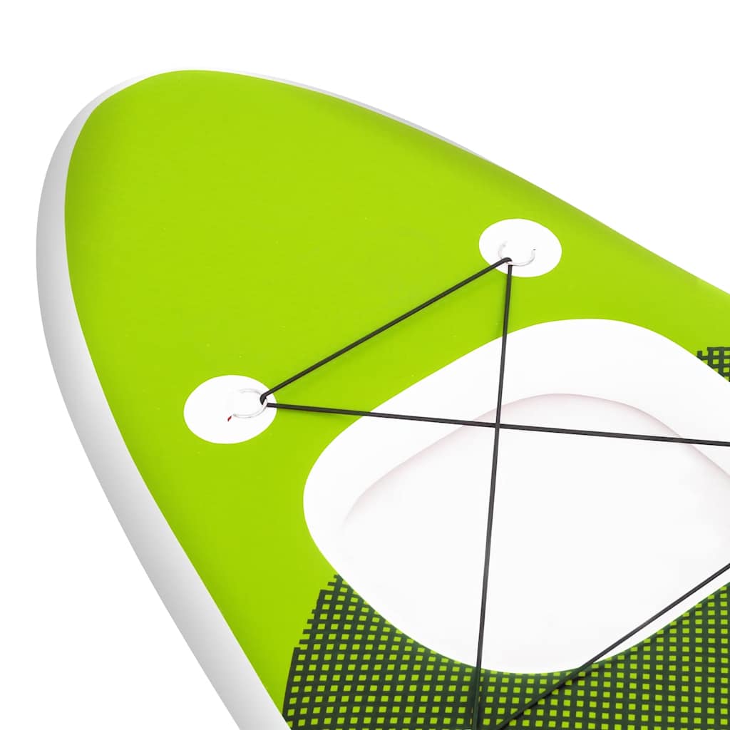 Upplåsbar SUP-bräda set grön 360x81x10 cm