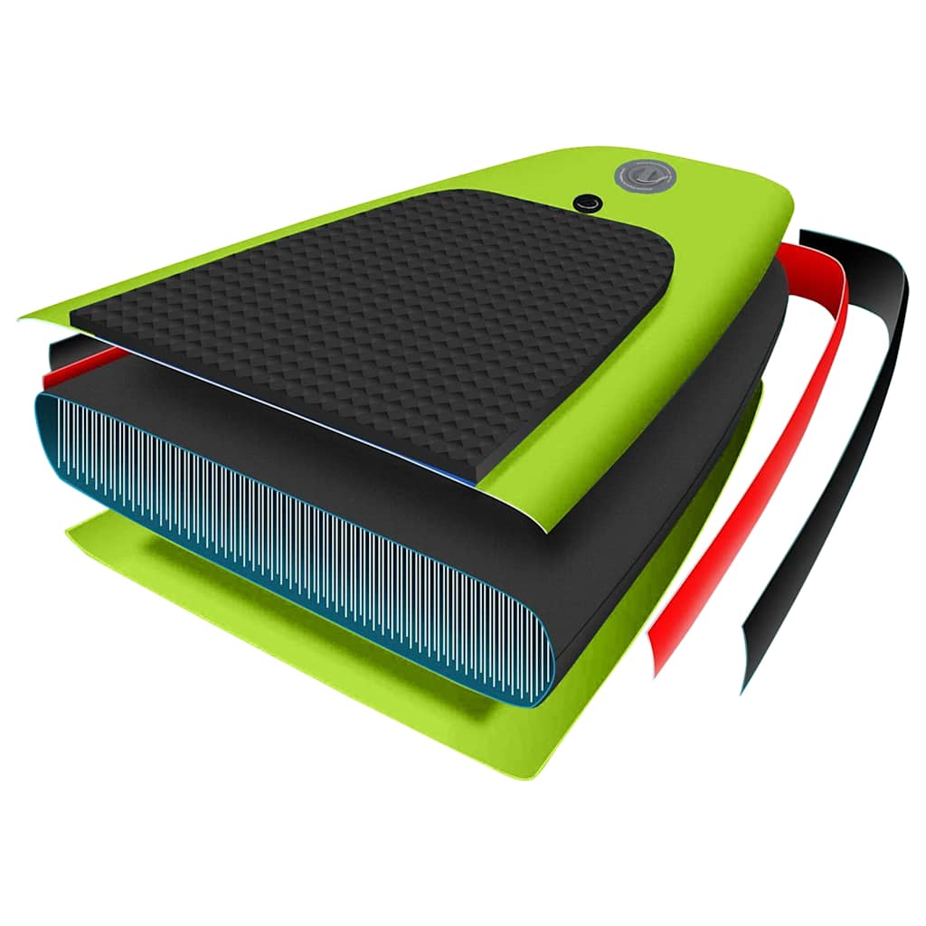 Upplåsbar SUP-bräda set grön 360x81x10 cm