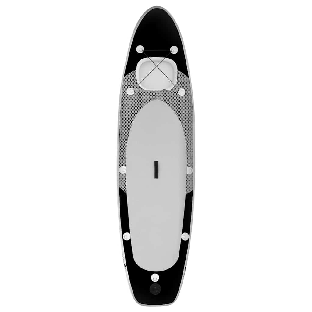 Upplåsbar SUP-bräda set svart 360x81x10 cm