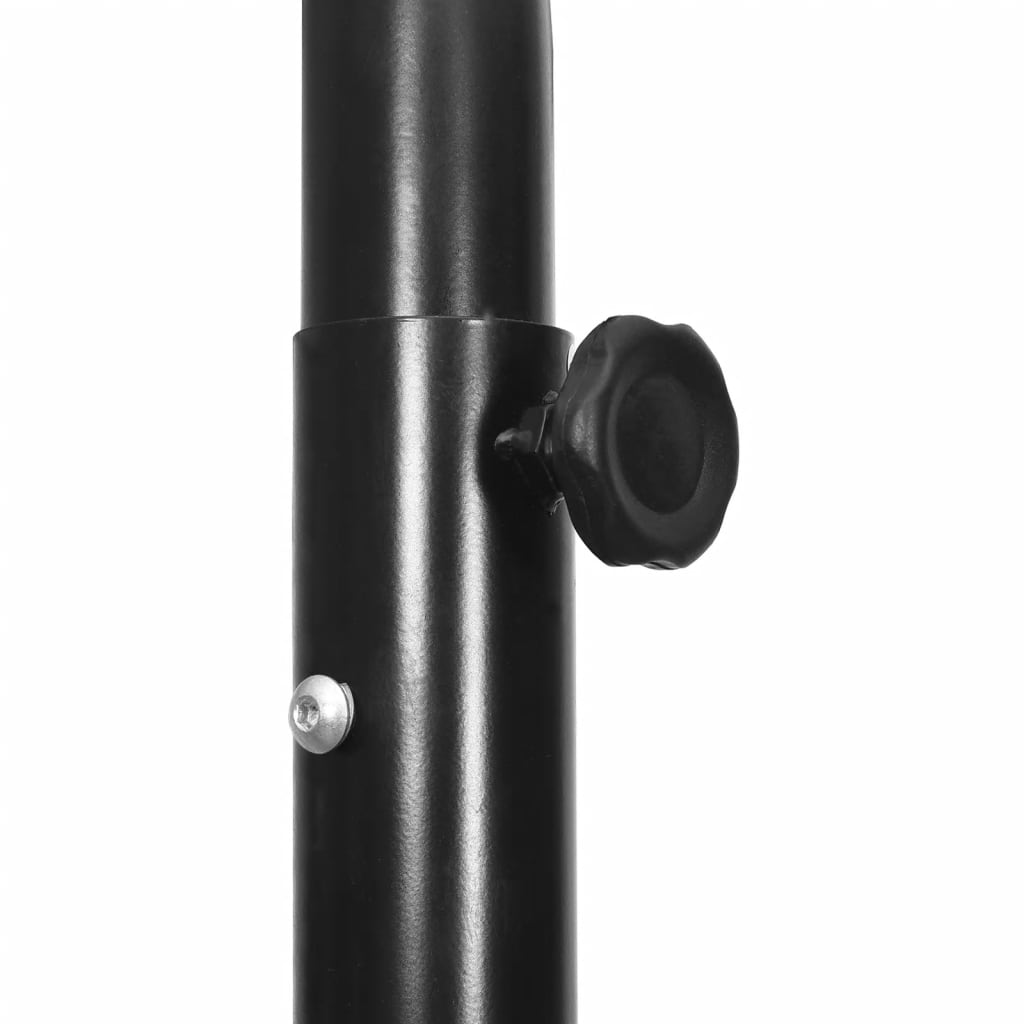 Basketkorg med stativ svart 282-352 cm polyeten