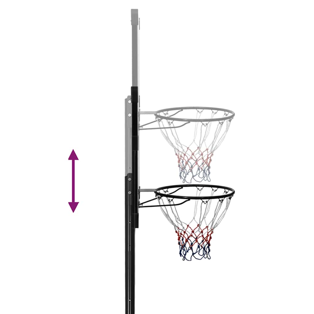 Basketkorg transparent 256-361 cm polykarbonat