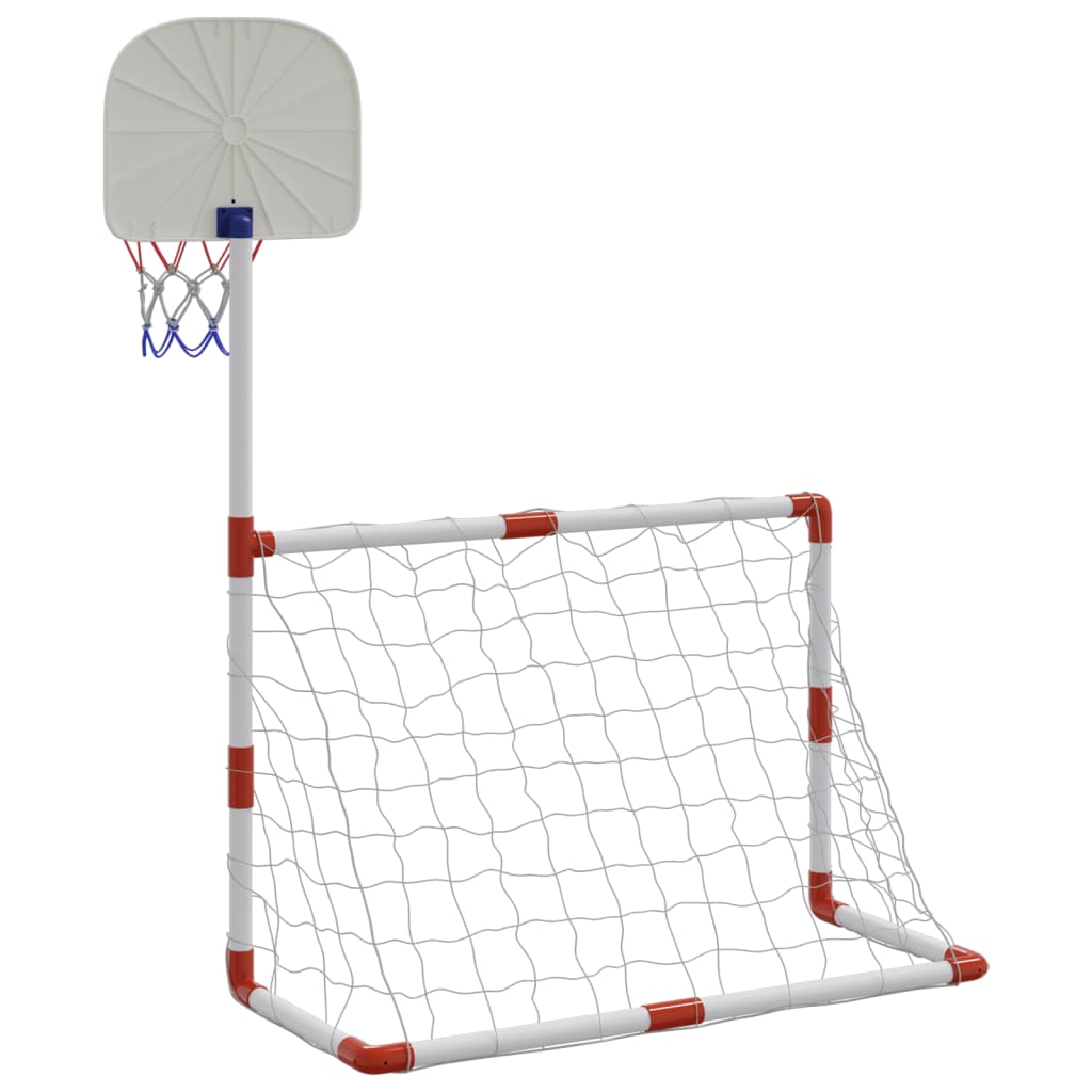 Fotbolls- och basketset för barn med bollar 98x50x70 cm