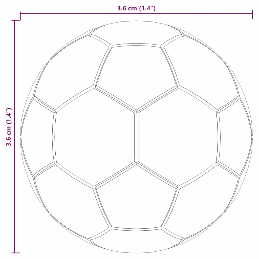 Bordfotbollar 12 pcs Vit 3,6 x 3,6 cm Polypropylen