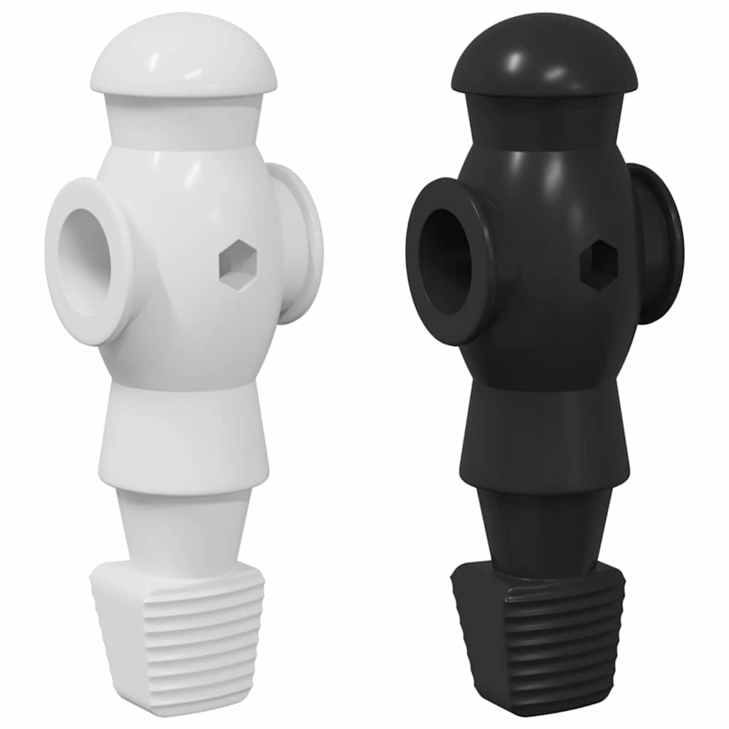Fotbollstabellspelare 24 pcs Svart och Vitt 3,6 x 3,1 x 10,8 cm