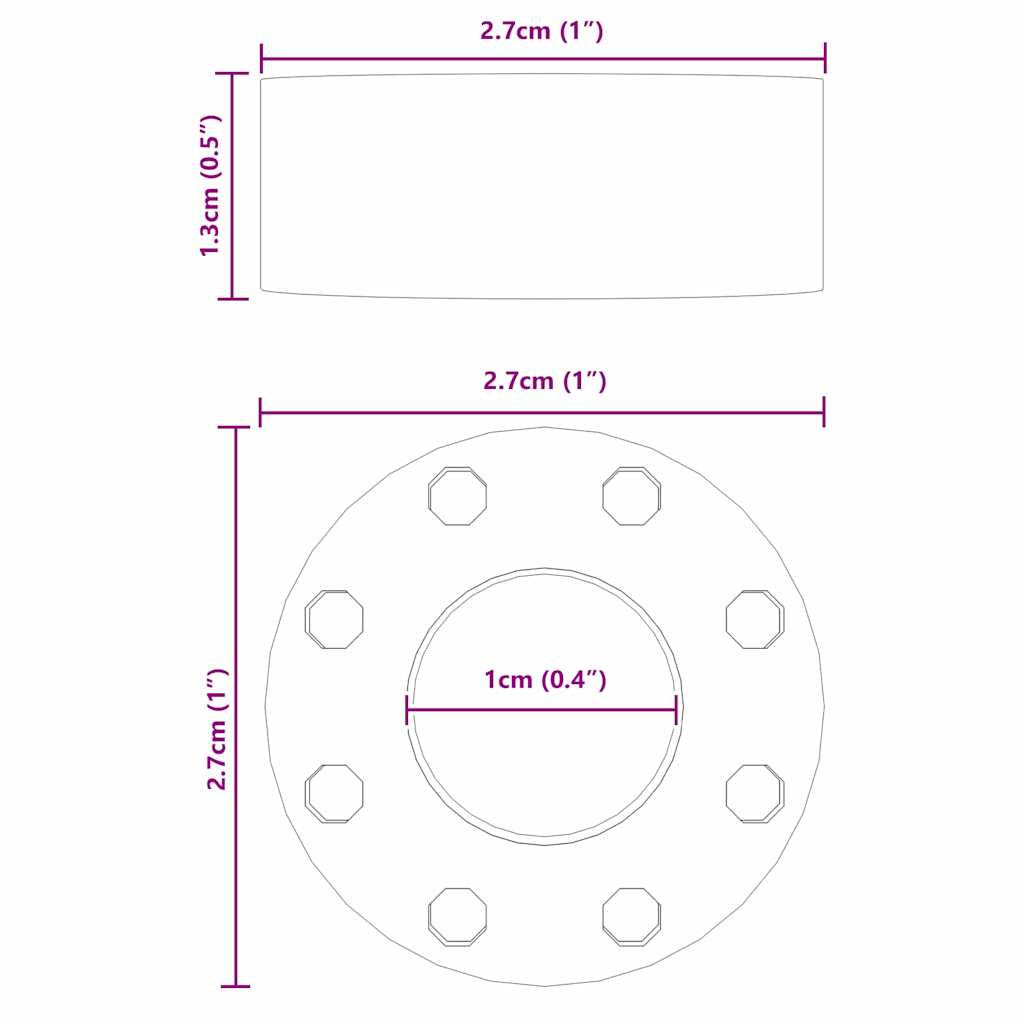 Foosball Bord Bumpers 16 pcs Svart 2,7 x 2,7 x 1,3 cm TPE