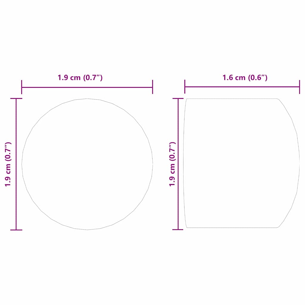 Foosball Table End Caps 10 pcs Svart 1,9 x 1,9 x 1,6 cm PP