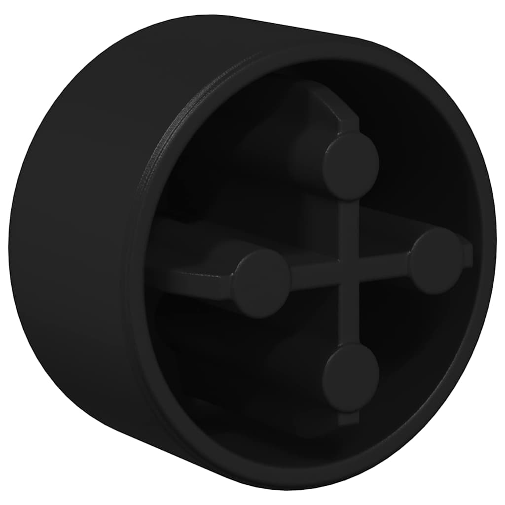 Foosball Table End Caps 10 pcs Svart 1,5 x 1,5 x 1 cm PP